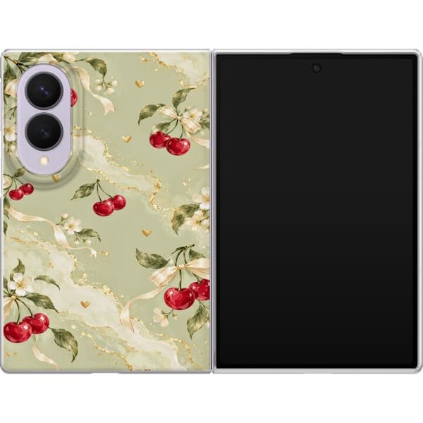 Kompatibel Mobilcover til Samsung Galaxy Z Fold8 Kirsebærblomst grøn