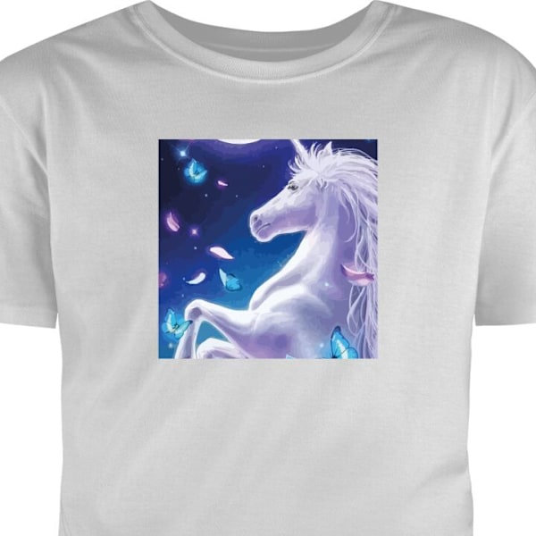 T-shirt för Vuxen | Klassisk Vuxen-T-shirt Unicorn grå M