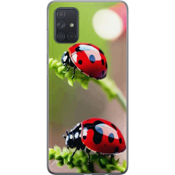 Samsung Galaxy A71 Läpinäkyvä kuori Leppäkerttu Hyönteinen Onni Symboli Luontoaihe Suosittu Graafinen Motiivi Koristelu Kesäkiertue