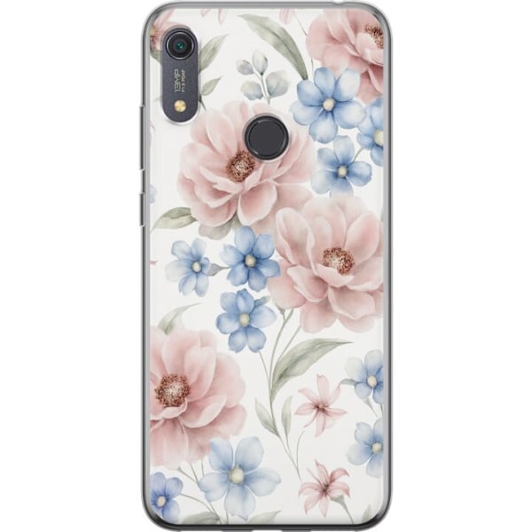 Huawei Y6s (2019) Läpinäkyvä kuori Romanttiset kukat