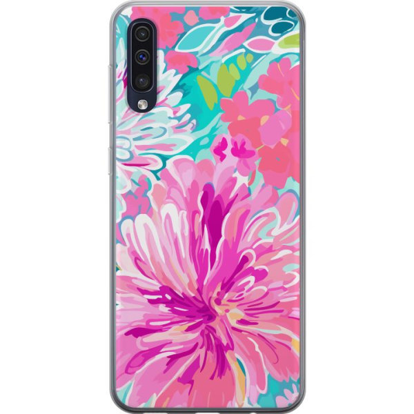 Samsung Galaxy A50 Gjennomsiktig deksel Blomsterfjær