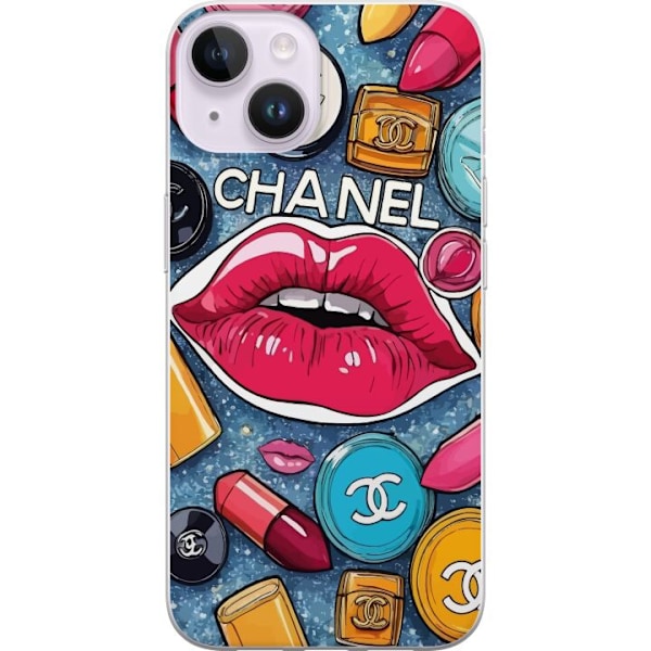 Apple iPhone 15 Genomskinligt Skal Chanel Lips