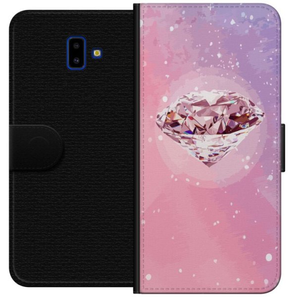 Samsung Galaxy J6+ Plånboksfodral Glitter Diamant