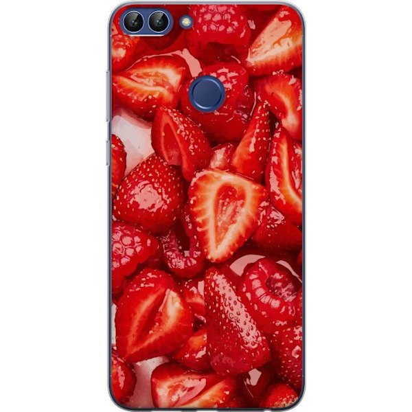 Huawei P smart Läpinäkyvä kuori Mansikkakuviointi - makea m