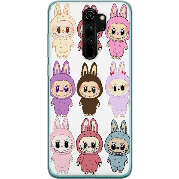 Xiaomi Redmi Note 8 Pro  Gennemsigtig cover Labubu Pink Monster - Popkunst med Kawaii-touch