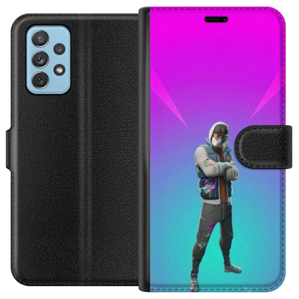 Samsung Galaxy A72 5G Lompakkokotelo musta ritari fortnite