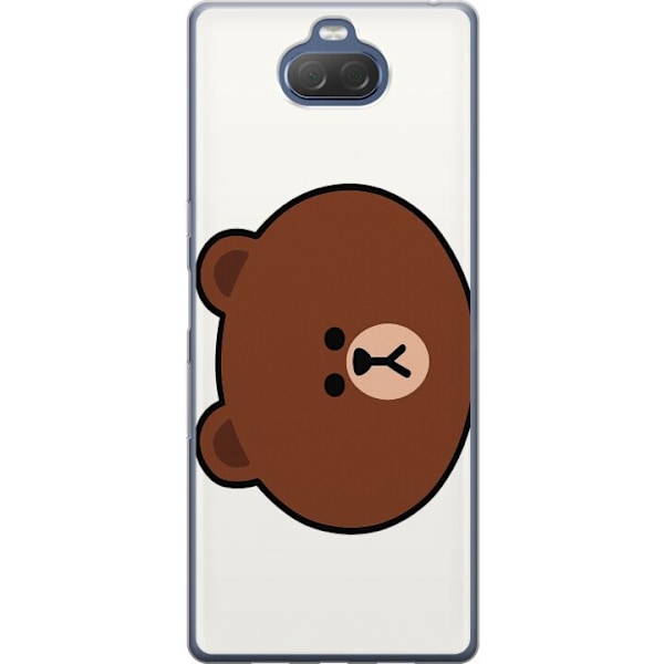 Sony Xperia 10 Plus Läpinäkyvä kuori line friends brown