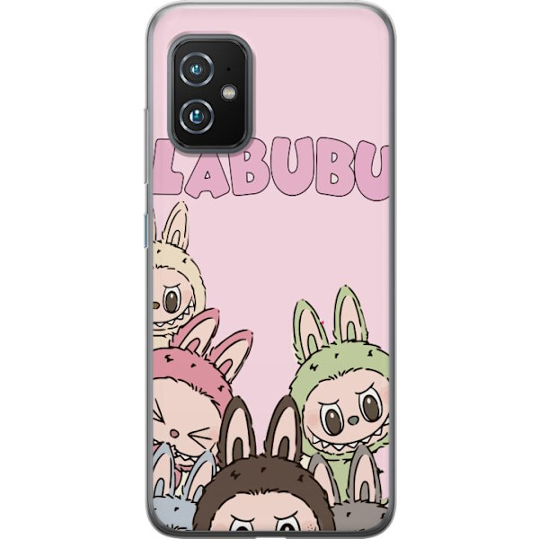 Asus Zenfone 8 Läpinäkyvä kuori Labubu Pop Mart Hahmot Keräilykohteet Suosittu Hahmosarja Suunnittelu Pop Mart Leikkikalutaide Aihe