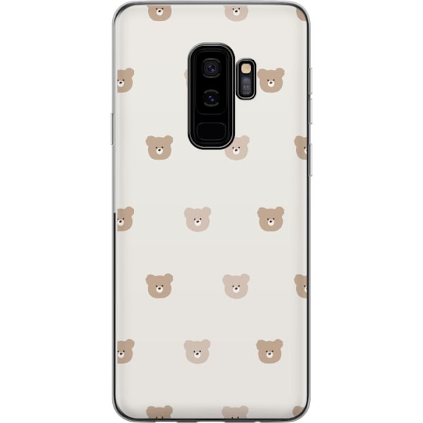 Samsung Galaxy S9+ Läpinäkyvä kuori Teddy-tausta - söpöt teddykarhut pehmeällä taustalla