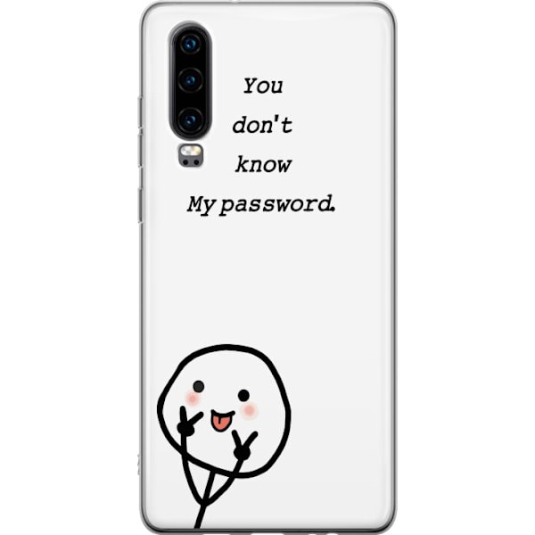 Huawei P30 Genomskinligt Skal You Don’t Know My Password – edgy textmotiv med attityd