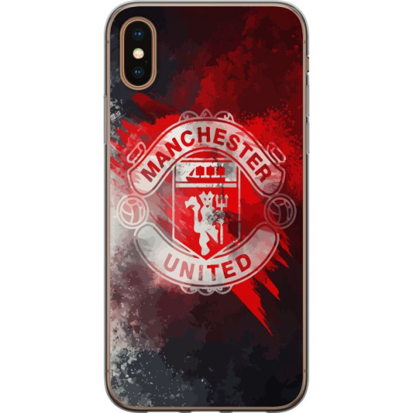 Apple iPhone XS Max Genomskinligt Skal Manchester United FC