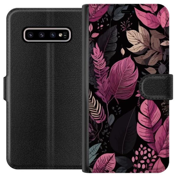 Kompatibelt Lommeboketui til Samsung Galaxy S10+ Blomster