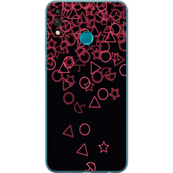 Honor 9X Lite Genomskinligt Skal Squid Game Ikoner Serie Design Populärt TV Spel Ikoner Grafiskt Motiv Asiatisk Trend Dramaserie