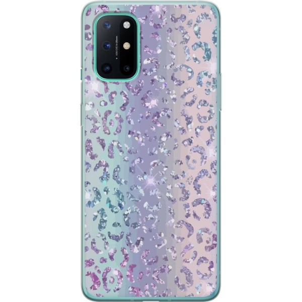 OnePlus 8T Gjennomsiktig deksel Glitter Leopard