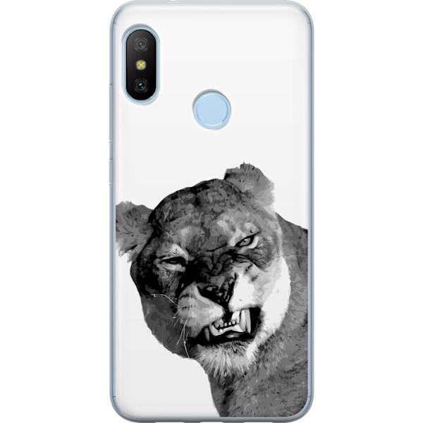 Xiaomi Mi A2 Lite Läpinäkyvä kuori Leijona Taiteellinen Eläinaihe Afrikkalainen Tyyli Viidakon Tunnelma Graafinen Suunnittelu Kotikoristeet Eläin