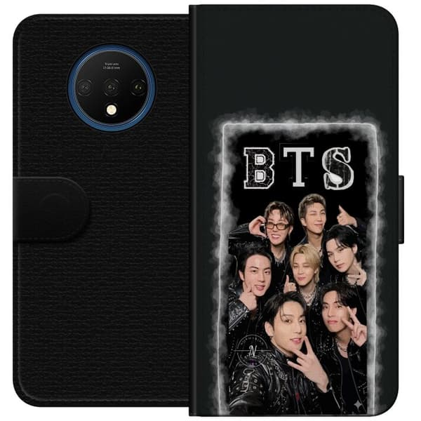 Kompatibel Tegnebogsetui til OnePlus 7T BTS-medlemmer poserer sammen i sorte outfits for en selfie sort