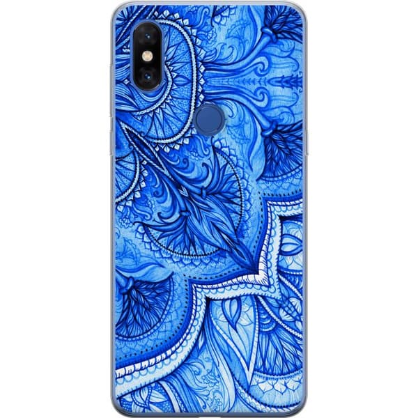 Kompatibelt Mobildeksel til Xiaomi Mi Mix 3 Blå paisley blå