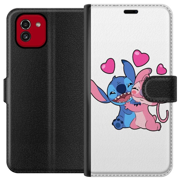 Samsung Galaxy A03 Tegnebogsetui Lilo & Stitch