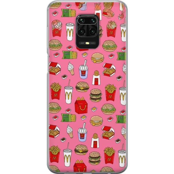 Kompatibelt Mobildeksel til Xiaomi Redmi Note 9S Fastfood rosa