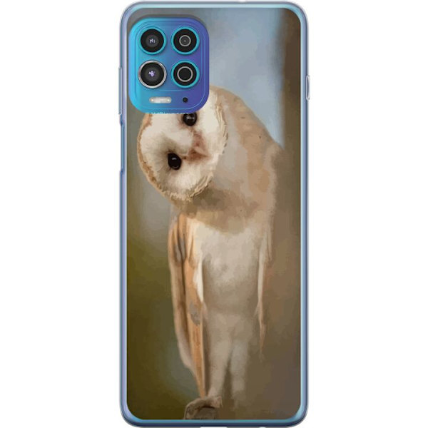 Motorola Moto G100 Läpinäkyvä kuori Uggla Utelias Katse Lintumotiivi Metsä Luonto Grafinen Suunnittelu Suosittu Motiivi Eläin Teema Koriste