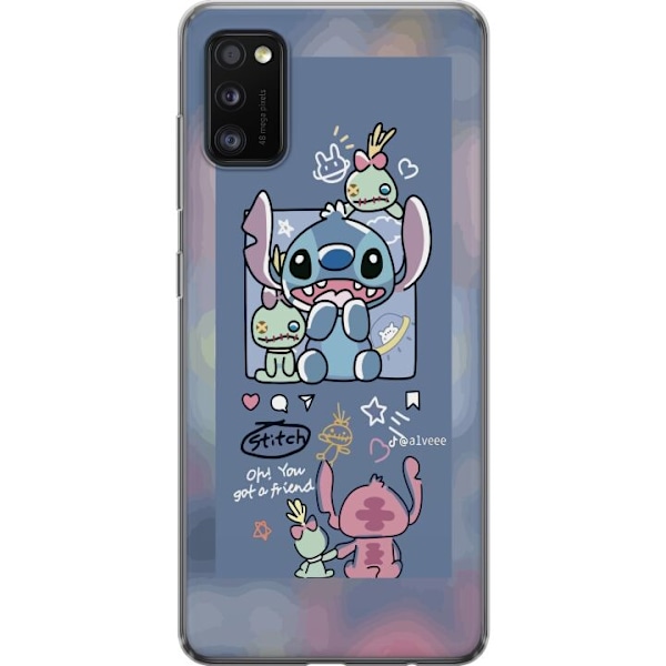 Samsung Galaxy A41 Läpinäkyvä kuori Stitch Ystävät