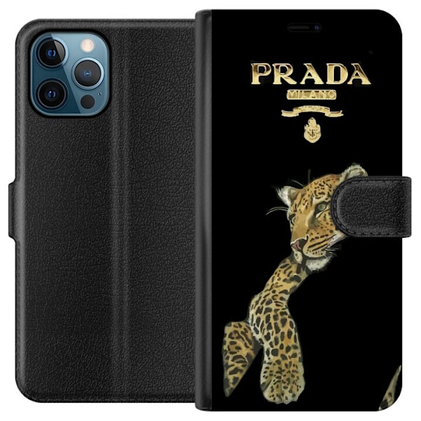 Apple iPhone 12 Pro Max Lompakkokotelo Prada Leopard