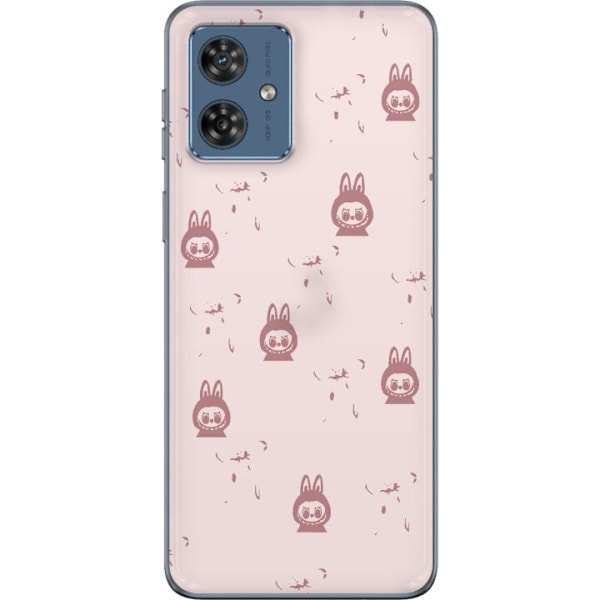 Motorola Moto G54 Gennemsigtig cover Labubu Neon Pop - Neonfar