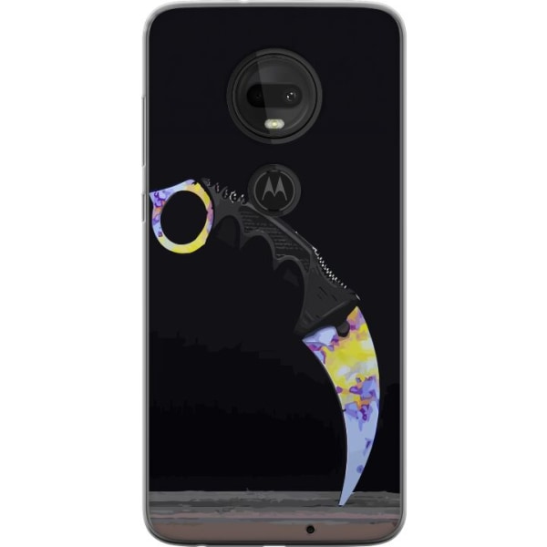 Motorola Moto G7 Gjennomsiktig deksel Karambit / Butterfly / M