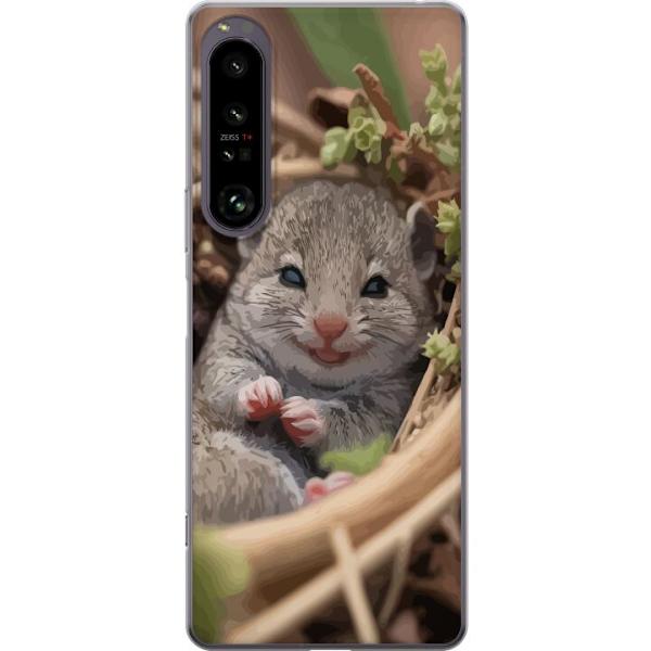 Sony Xperia 1 IV Gennemsigtig cover Rotte Smilende Dyremotiv By Motiv Urban Grafisk Design Populært Sjovt Motiv Kunstart Stil