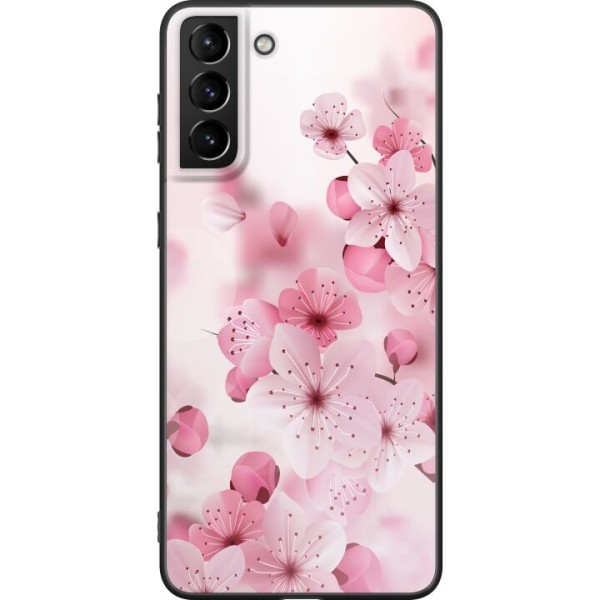 Samsung Galaxy S21+ 5G Sort cover Kirsebærblomst