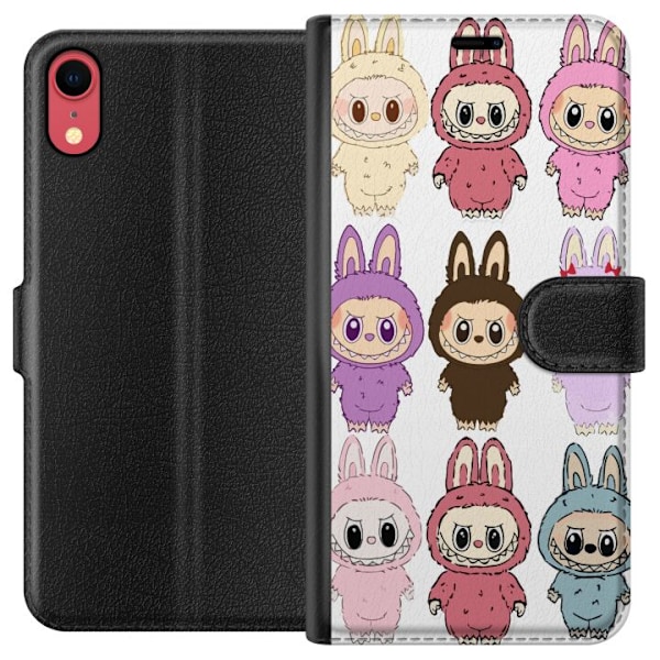 Apple iPhone XR Tegnebogsetui Labubu Pink Monster - Popkunst m