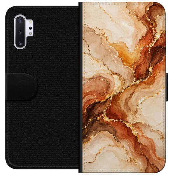Kompatibelt Lommeboketui til Samsung Galaxy Note10+ Høstagat beige