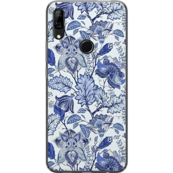 Huawei P Smart Z Gennemsigtig cover Blomster Blå...