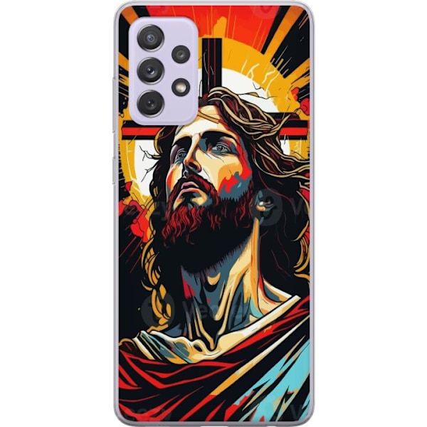 Samsung Galaxy A52s 5G Läpinäkyvä kuori Jeesus ja Kortti - uskonnollinen motiivi syvällä symboliikalla
