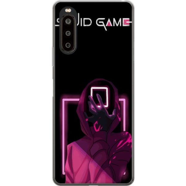 Sony Xperia 10 II Gennemsigtig cover Squid Game Tema Populær Serie Motiv Grafisk Ikonisk Design Asiatisk Popkultur Spænding Drama