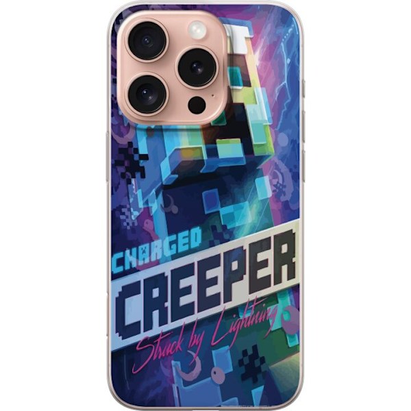 Apple iPhone 16 Pro Gjennomsiktig deksel Minecraft Creeper