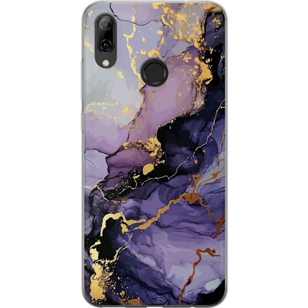 Huawei P smart 2019 Gennemsigtig cover Lilla Marmor