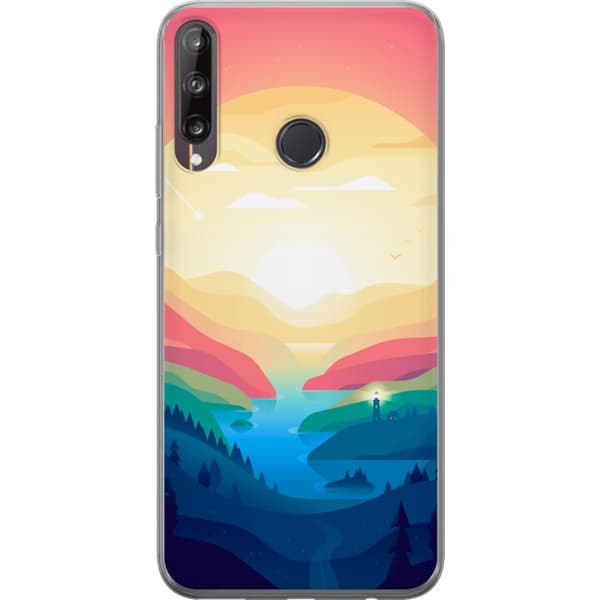 Kompatibelt Mobilskal till Huawei P40 lite E Candy Horizon flerfärgad