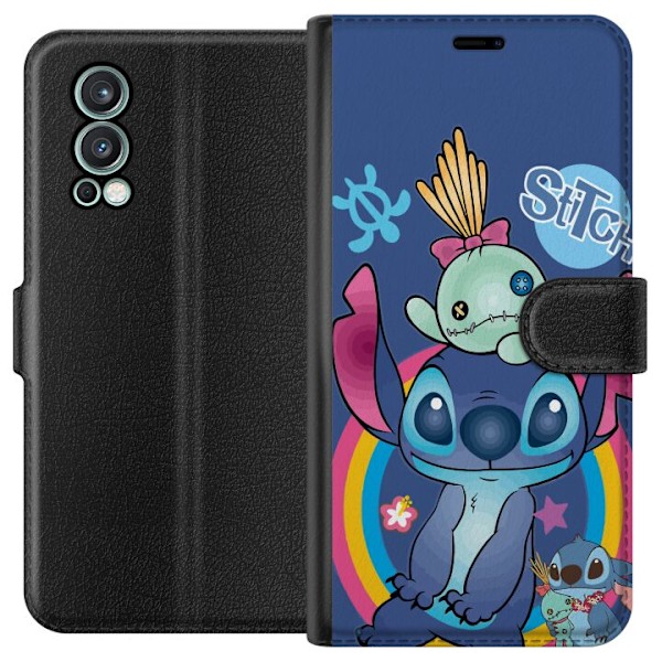 OnePlus Nord 2 5G Lommeboketui Stitch og vennen