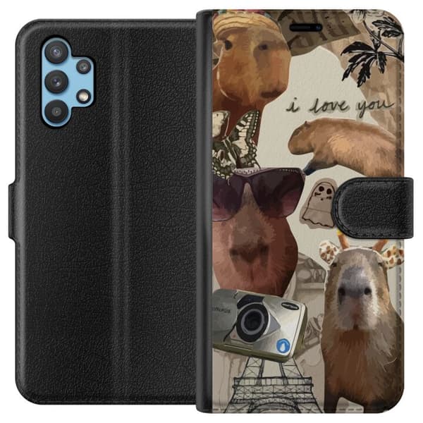 Kompatibelt Plånboksfodral till Samsung Galaxy A32 5G Capybara