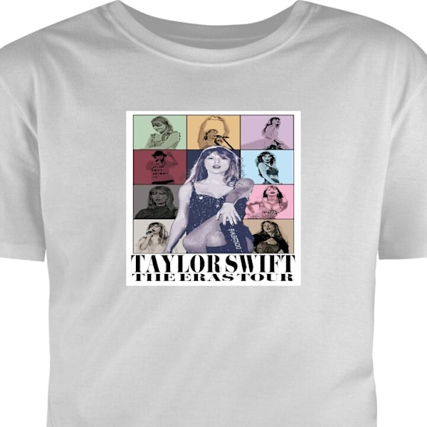 Børne T-shirt | Behagelig T-shirt til Børn Taylor Swift grå 12-13 År