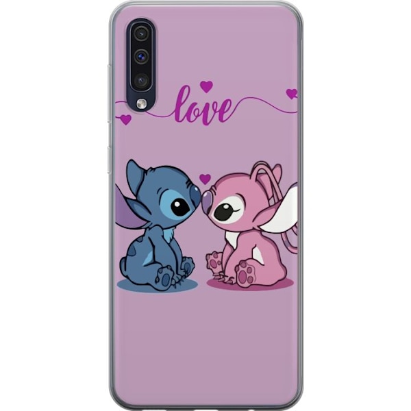 Samsung Galaxy A50 Genomskinligt Skal Lilo & Stitch – Angel