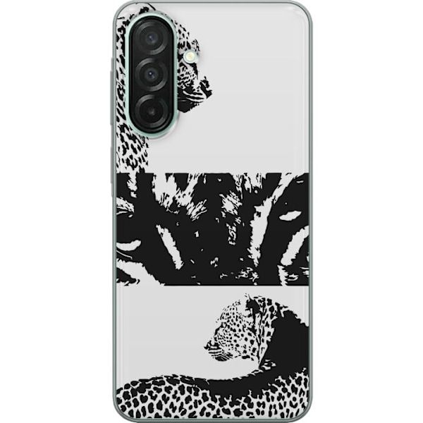 Samsung Galaxy A26 Läpinäkyvä kuori Leopard Faces