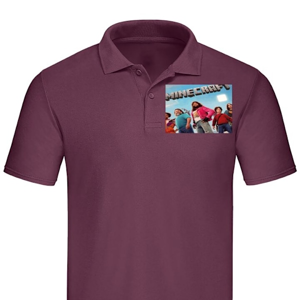 Poloshirt til Voksen | Elegant Poloshirt A Minecraft Movie Bordeaux Medium
