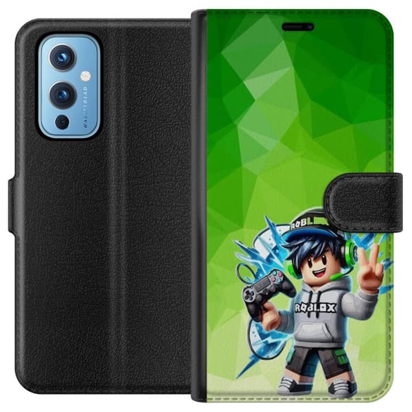 Kompatibel Tegnebogsetui til OnePlus 9 Spelande avatarfigur grøn