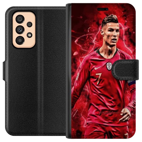 Kompatibelt Lommeboketui til Samsung Galaxy A53 5G Ronaldo Ferdigheter - CR7 Design for Ekte Supportere