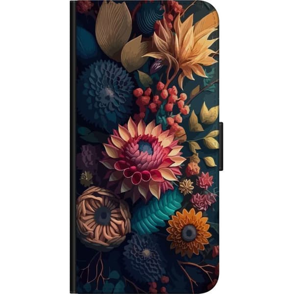 Kompatibelt Lommeboketui til Samsung Galaxy A03s Blommor