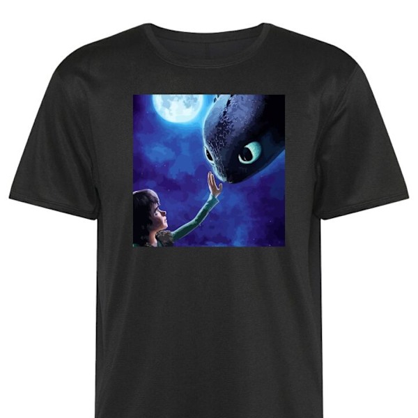 Tränings-T-shirt | Sport-T-shirt för Vuxen Draktränaren How to Train Your Dragon svart 4X-Large