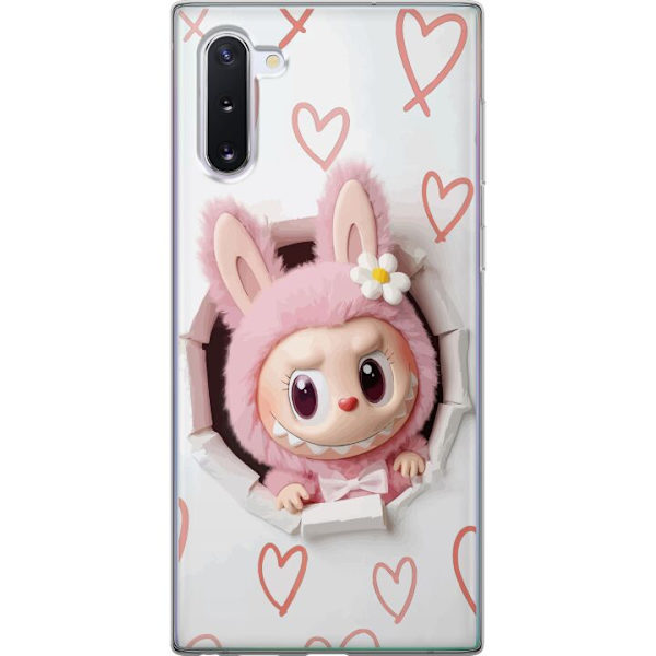Samsung Galaxy Note10 Läpinäkyvä kuori Labubu Sydän Taustakuva Pop Mart Rakkausteema Hahmodesign Suosittu Motiivi Keräilytaideteossarja