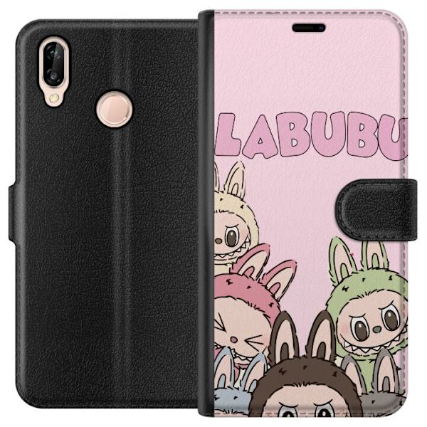 Huawei P20 lite Lompakkokotelo Labubu Pop Mart Hahmot Keräilykohteet Suosittu Hahmosarja Suunnittelu Pop Mart Leikkikalutaide Aihe